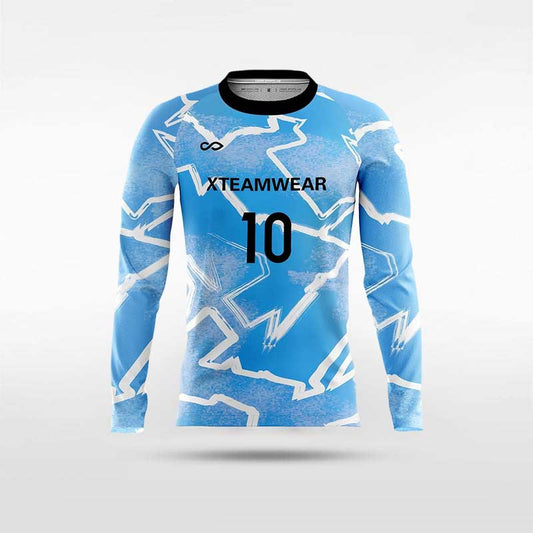 Blue Soccer Jersey with long sleeve