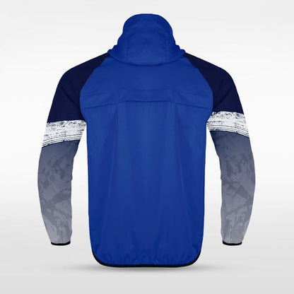 Blue Embrace Splash Customized Full-Zip Jacket Design