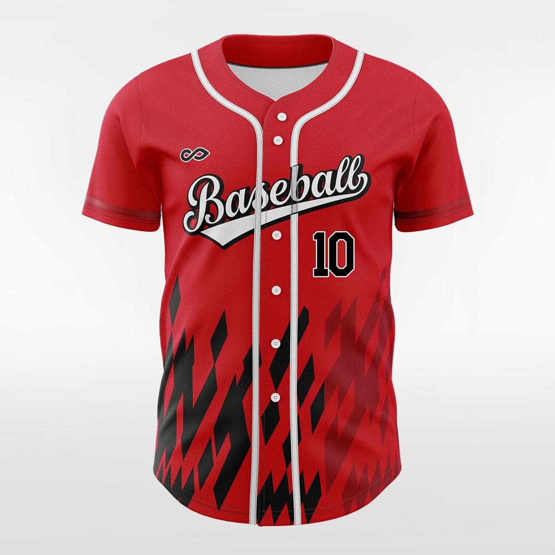 Red Custom Baseball Jersey