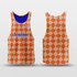 Orange Plaid Dry-Fit Basketball Jersey