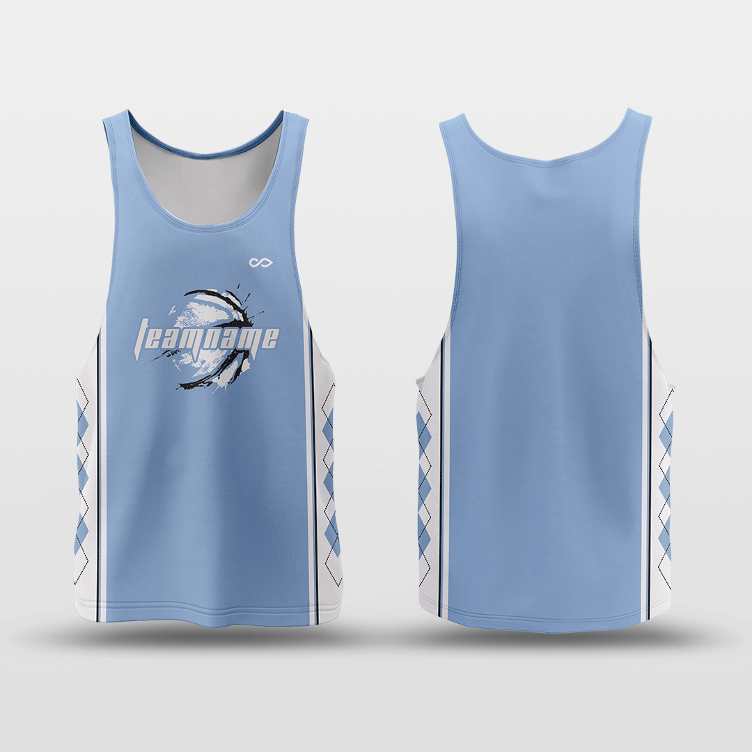 Carolina Blue Customized Dry-Fit Basketball Jersey