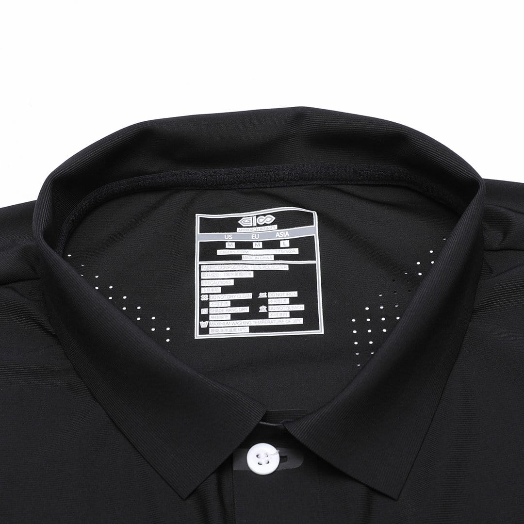 Adult Lapel Polo Design Black