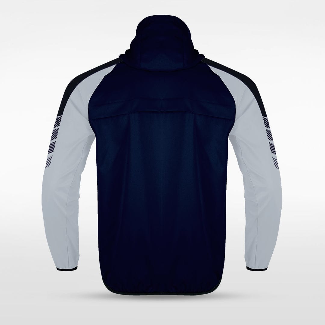 Navy Embrace Wind Customized Full-Zip Jacket Design