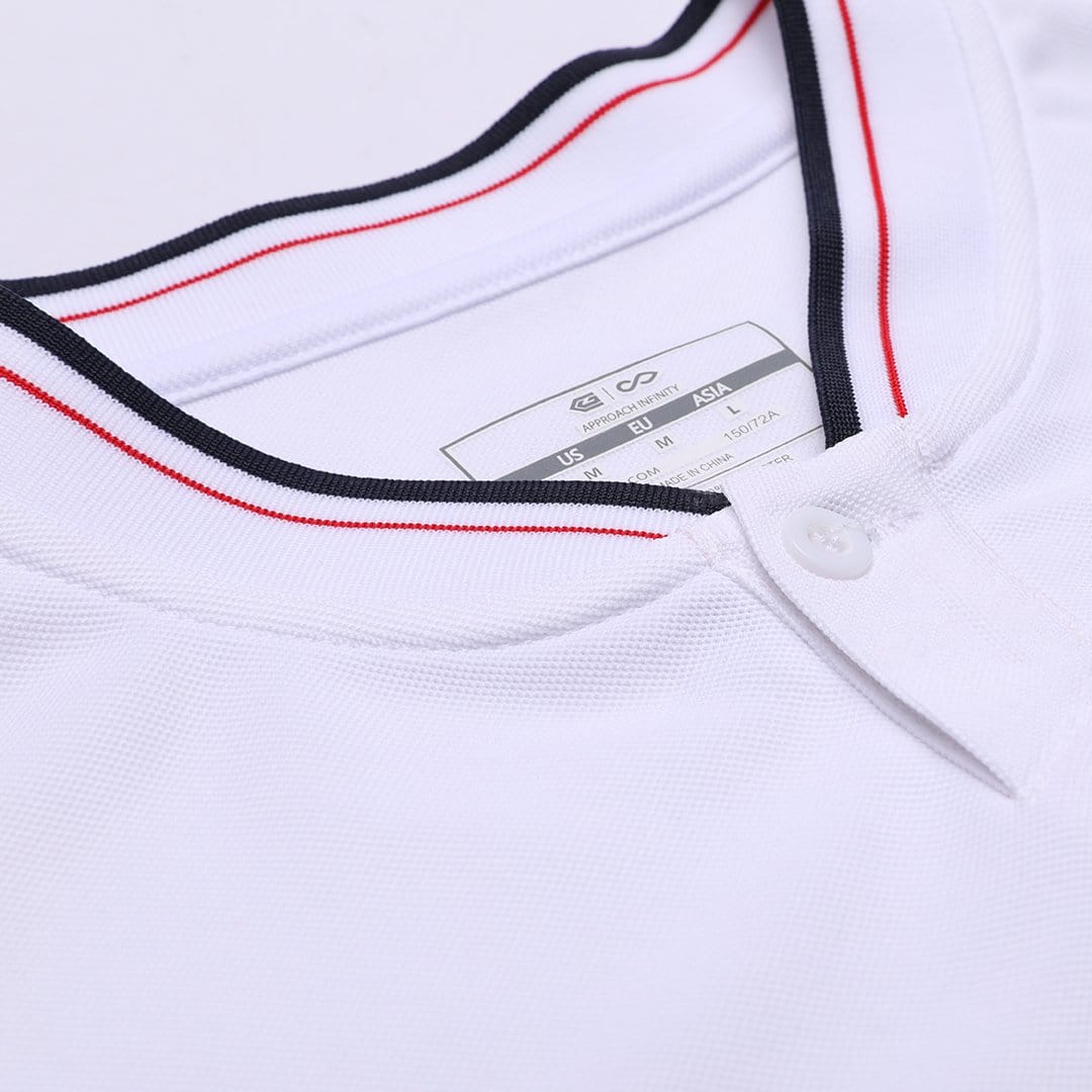 White Kids Stand Collar Polo Design