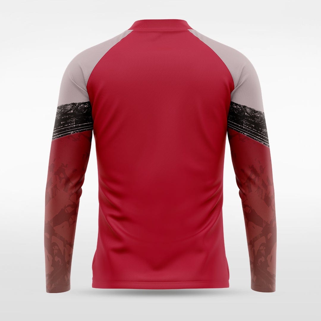 Red Embrace Splash Custom 1/4 Zip Top