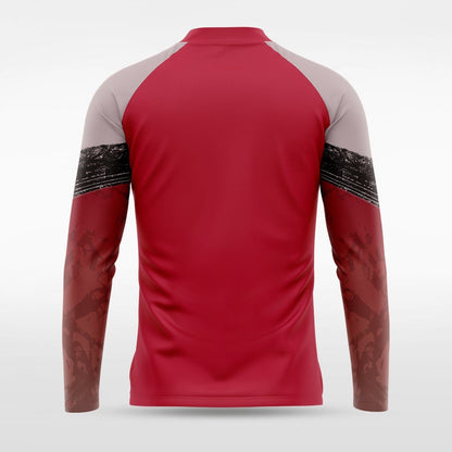 Red Embrace Splash Custom 1/4 Zip Top