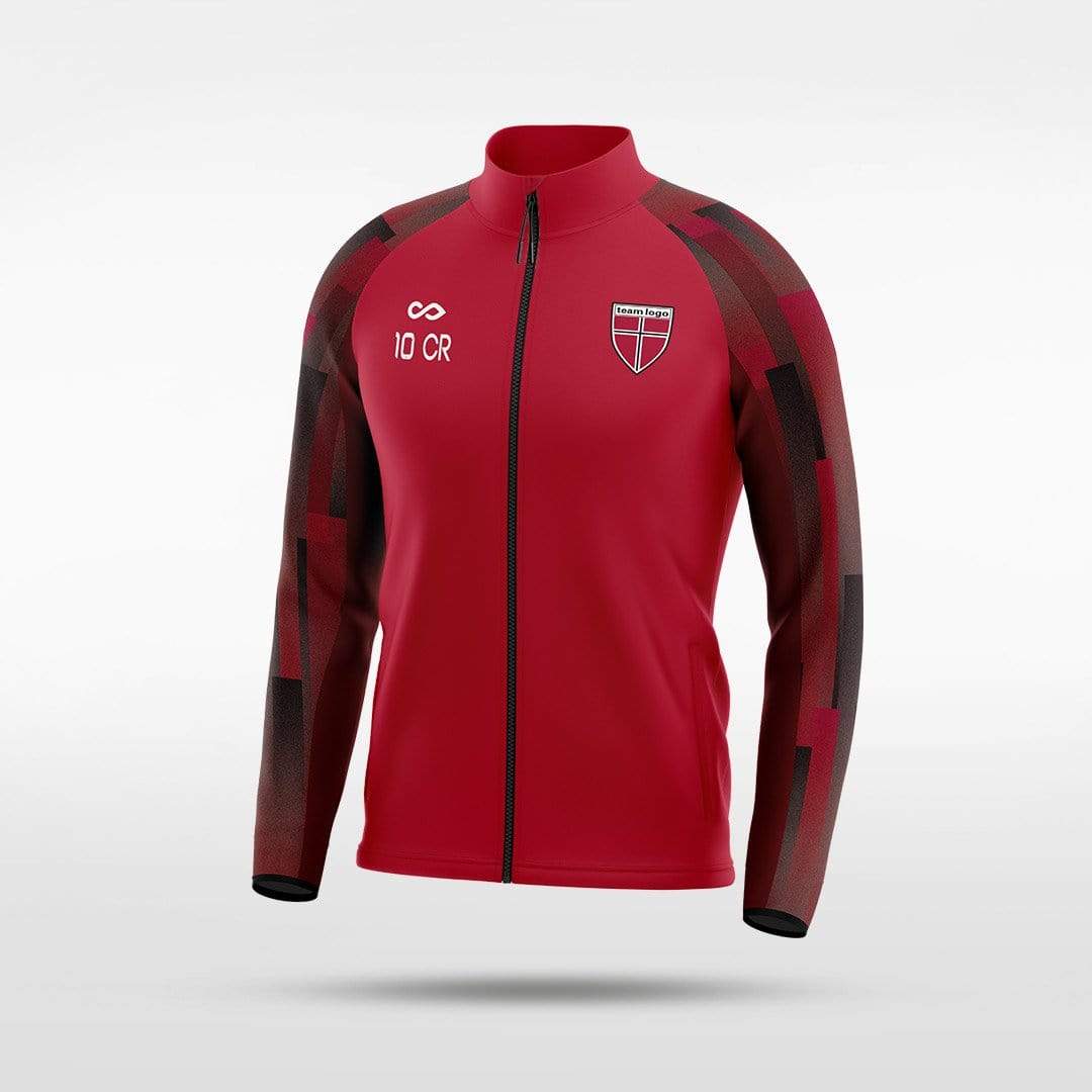 Red Urban Forest Full-Zip Jacket Design