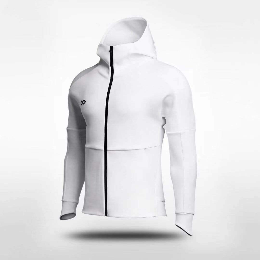 White Custom Windbreaker Youth Hoodie