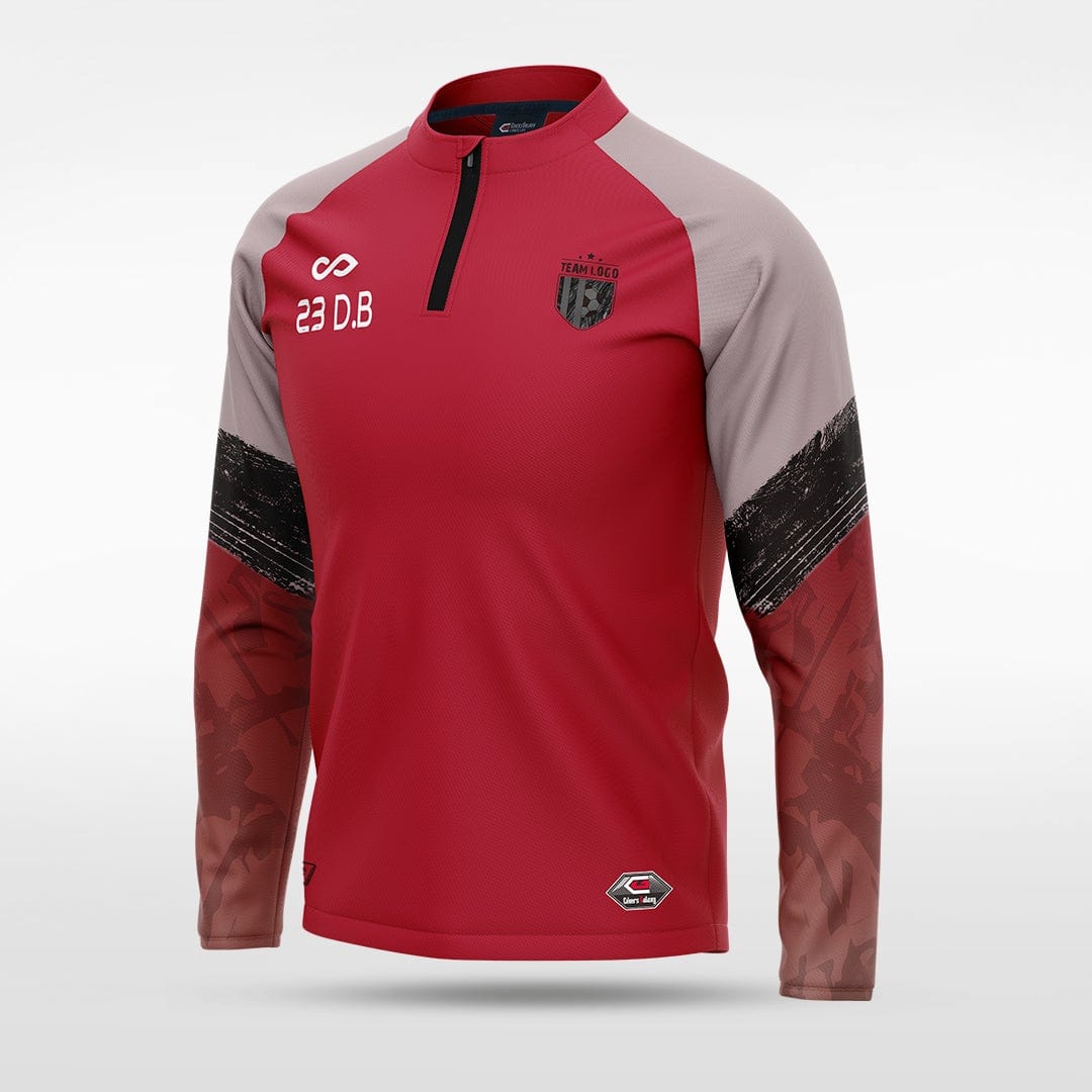 Red Embrace Splash Custom 1/4 Zip Jersey