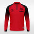 Red Historic Maya Men 1/4 Zip Jersey Design