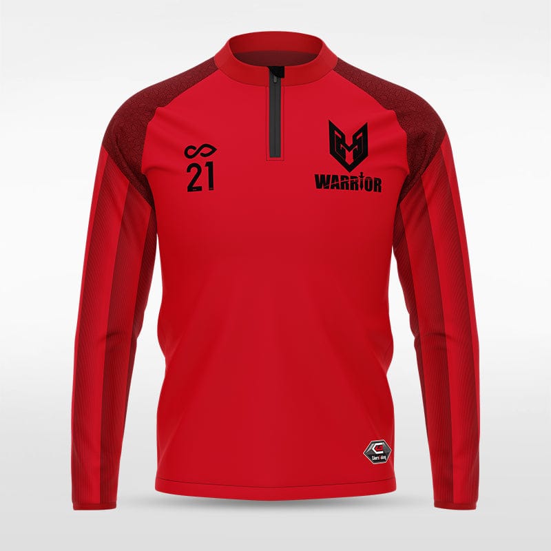 Red Historic India Men 1/4 Zip Jersey Design