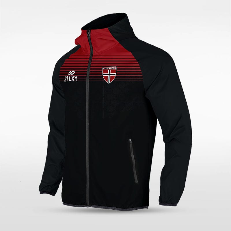 Black Historic Greek Full-Zip Jacket for Team