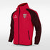 Red Embrace Wind Customized Full-Zip Jacket Design