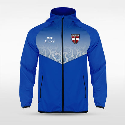 Blue Historic Babylon Full-Zip Jacket Design