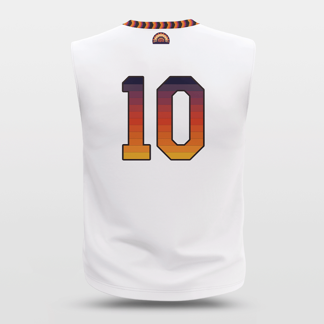 Sun Fire Customized Wide Shoulder Basketball Uniform