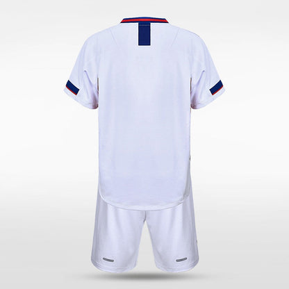 White Custom Kids Football Kit