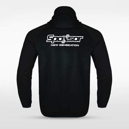 Black Light Speed Customized Full-Zip Jacket Design