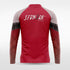 Red Embrace Splash Men 1/4 Zip Jersey Design