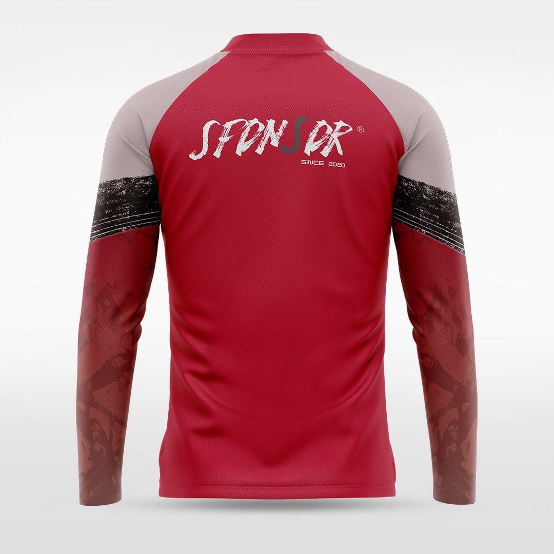 Red Embrace Splash Men 1/4 Zip Jersey Design