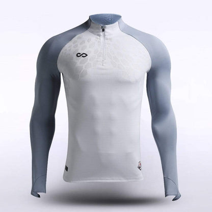 Custom Dragon Vein Adult Zip Top White