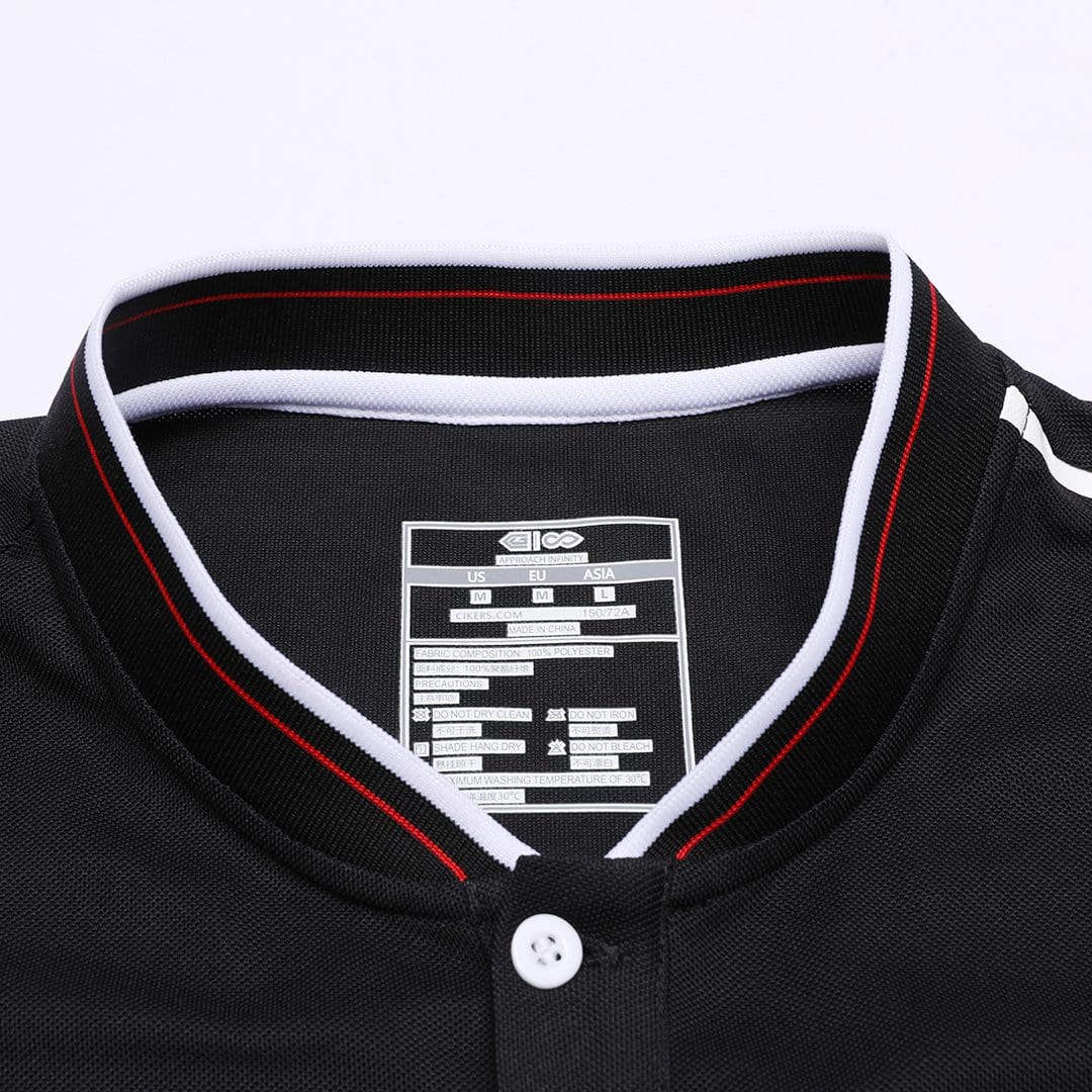 Black Kids Custom Stand Collar Polo