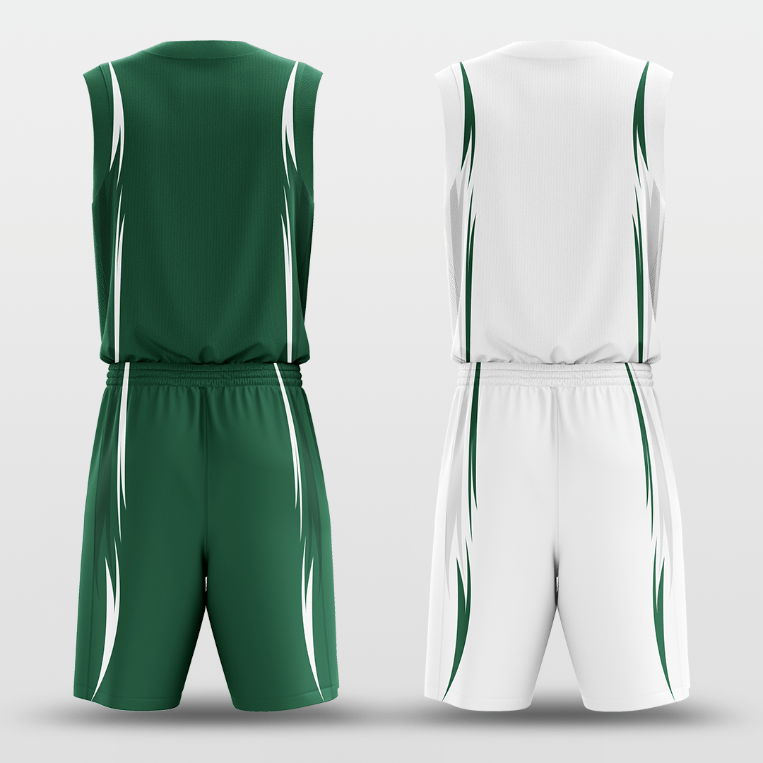 Green&WhiteMurmur Reversible Basketball Set