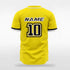 Yellow Men Baseball Jersey