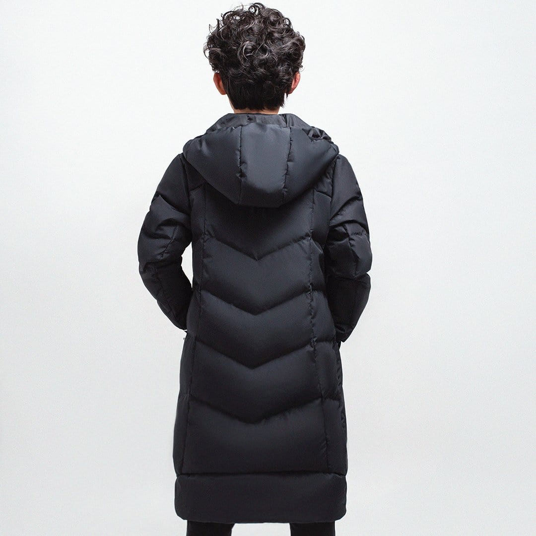Pure - Kids Long Puffer Jacket Custom Logo for Team Sports – CIKERS