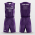 Latitude and Longitude Customized Basketball Set Purple