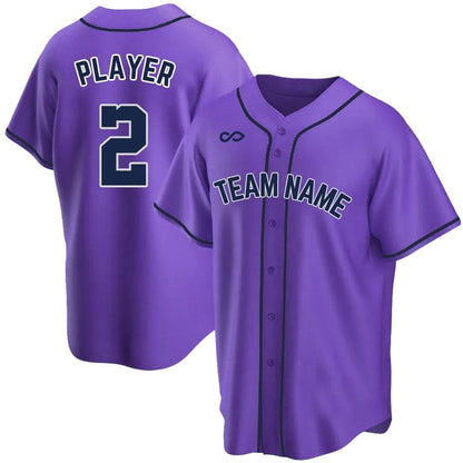 Purple Men Baseball Jersey