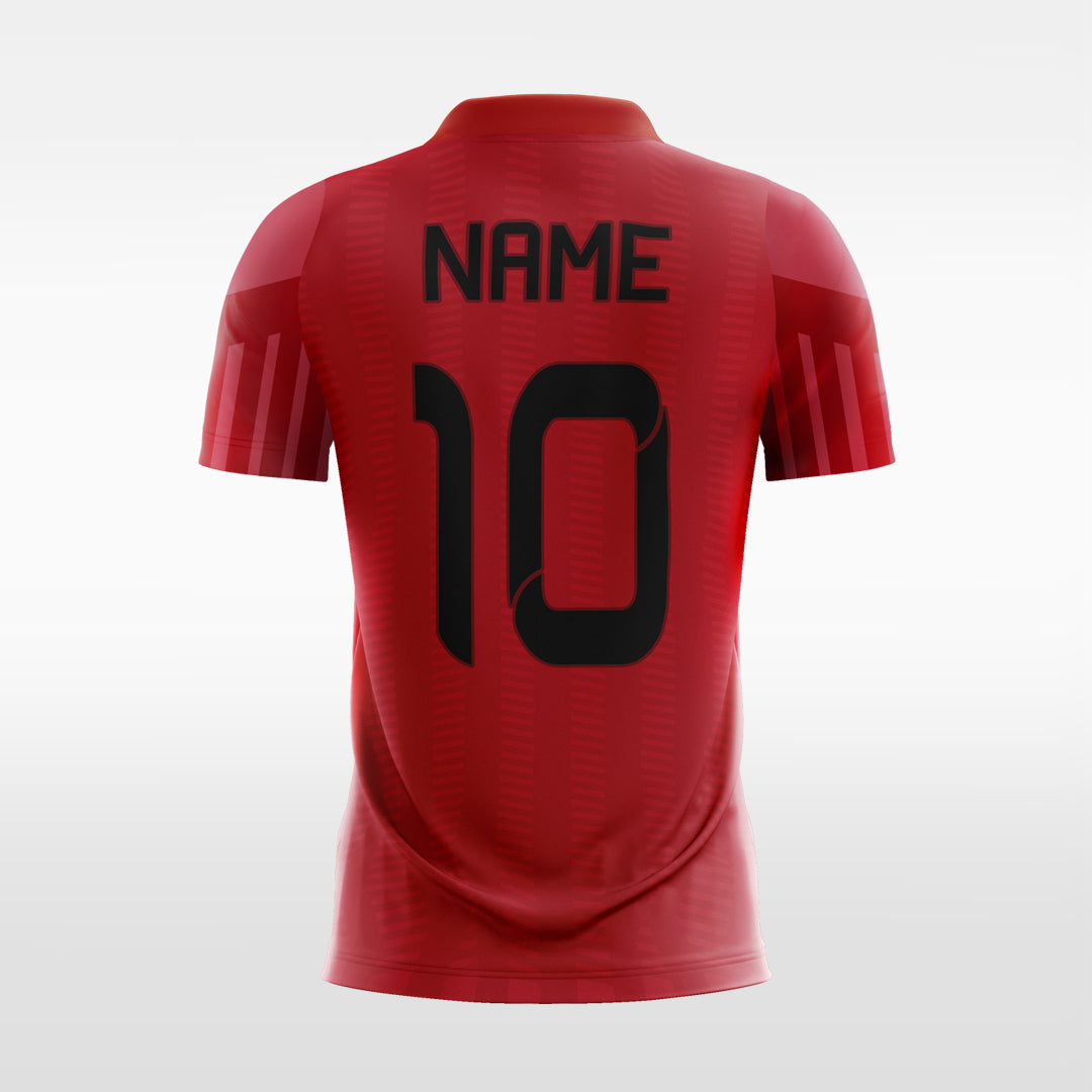 Retro Red - Custom Kids Soccer Jerseys Design Graphic