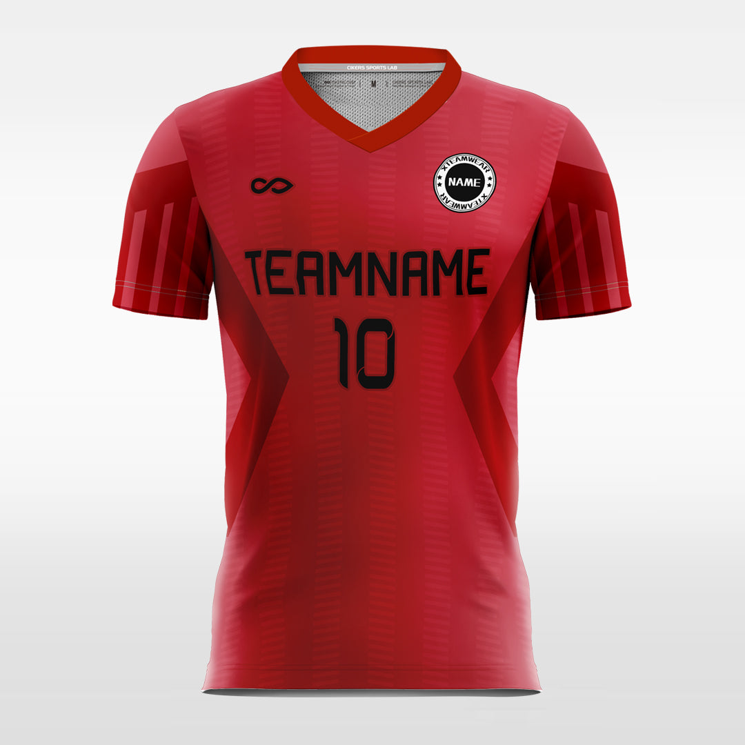 Retro Red - Custom Kids Soccer Jerseys Design Graphic