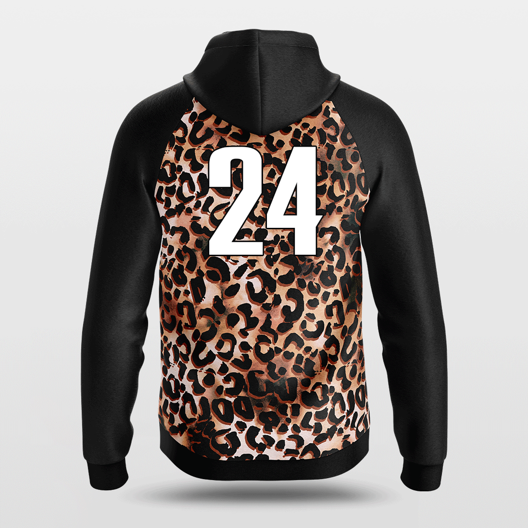 Custom?Leopard?training Hoodie Black