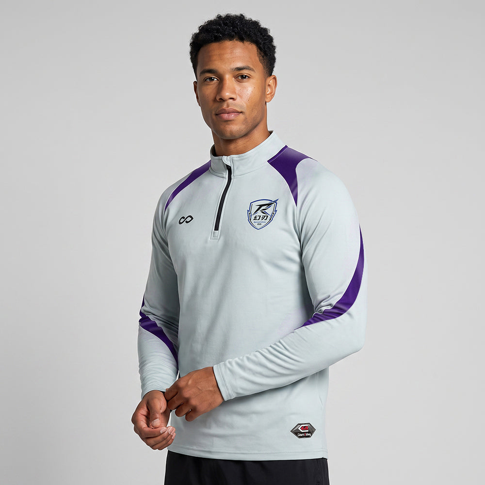 1/4 Half Zip Vanta PU Series Phantblade - AS233XFHR3 silver