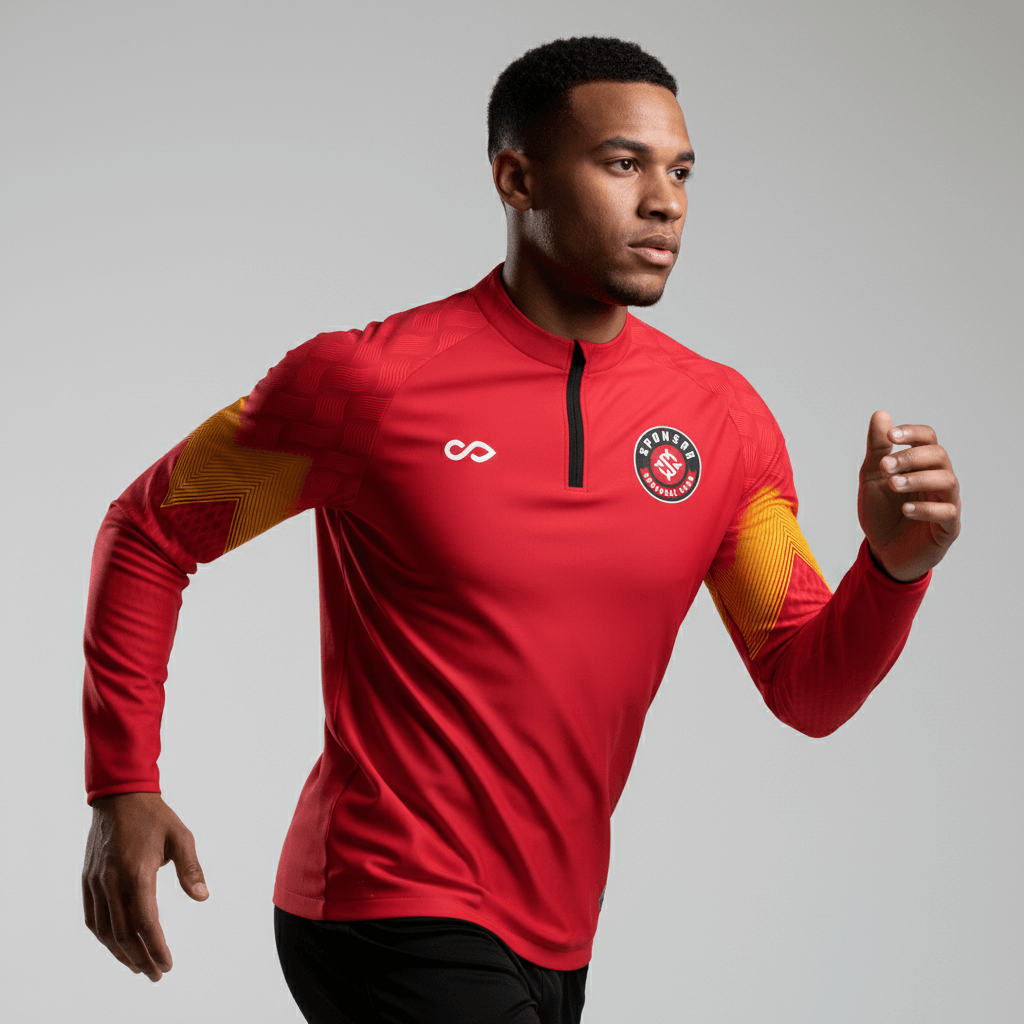 1/4 Half Zip Vanta Series Flamor - AS233XFVS3 red