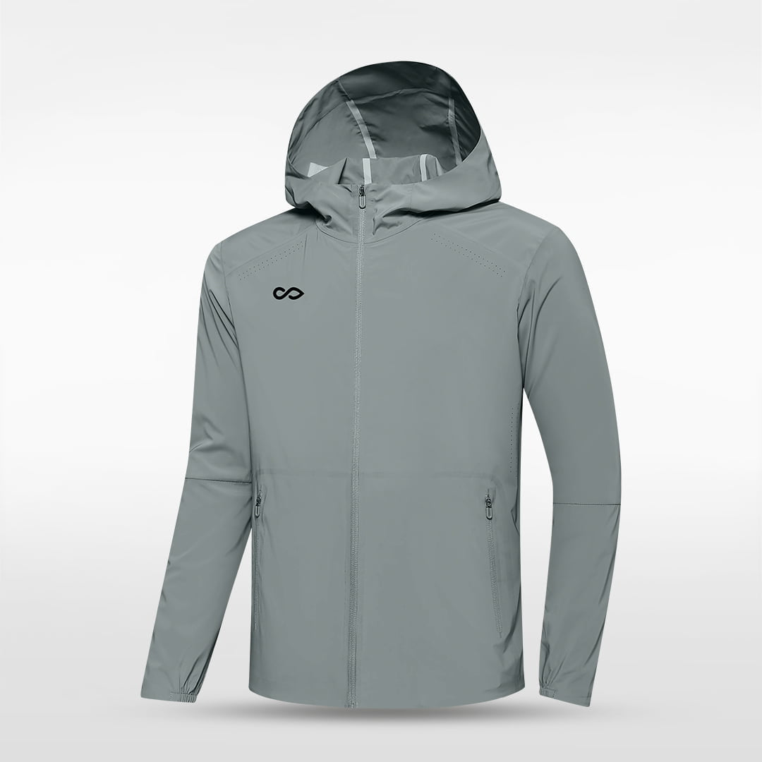 Cogitara Hooded Heat Bonded Sun Protection Jacket - AS241ZEMG3 dimgray