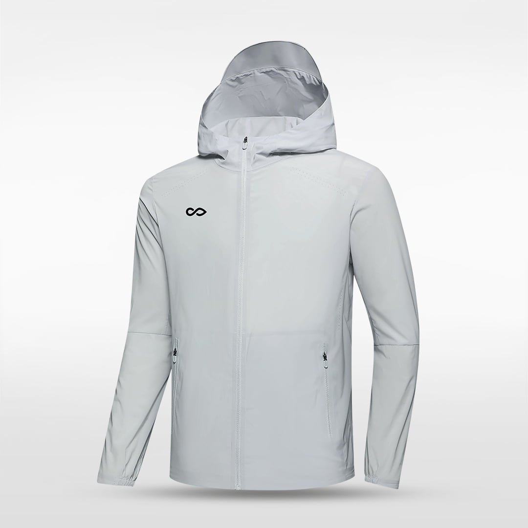 Cogitara Hooded Heat Bonded Sun Protection Jacket - AS241ZEMG3 silver