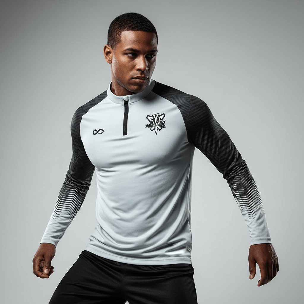 1/4 Half Zip Vanta Series Krymor - AT233XFLG3 silver