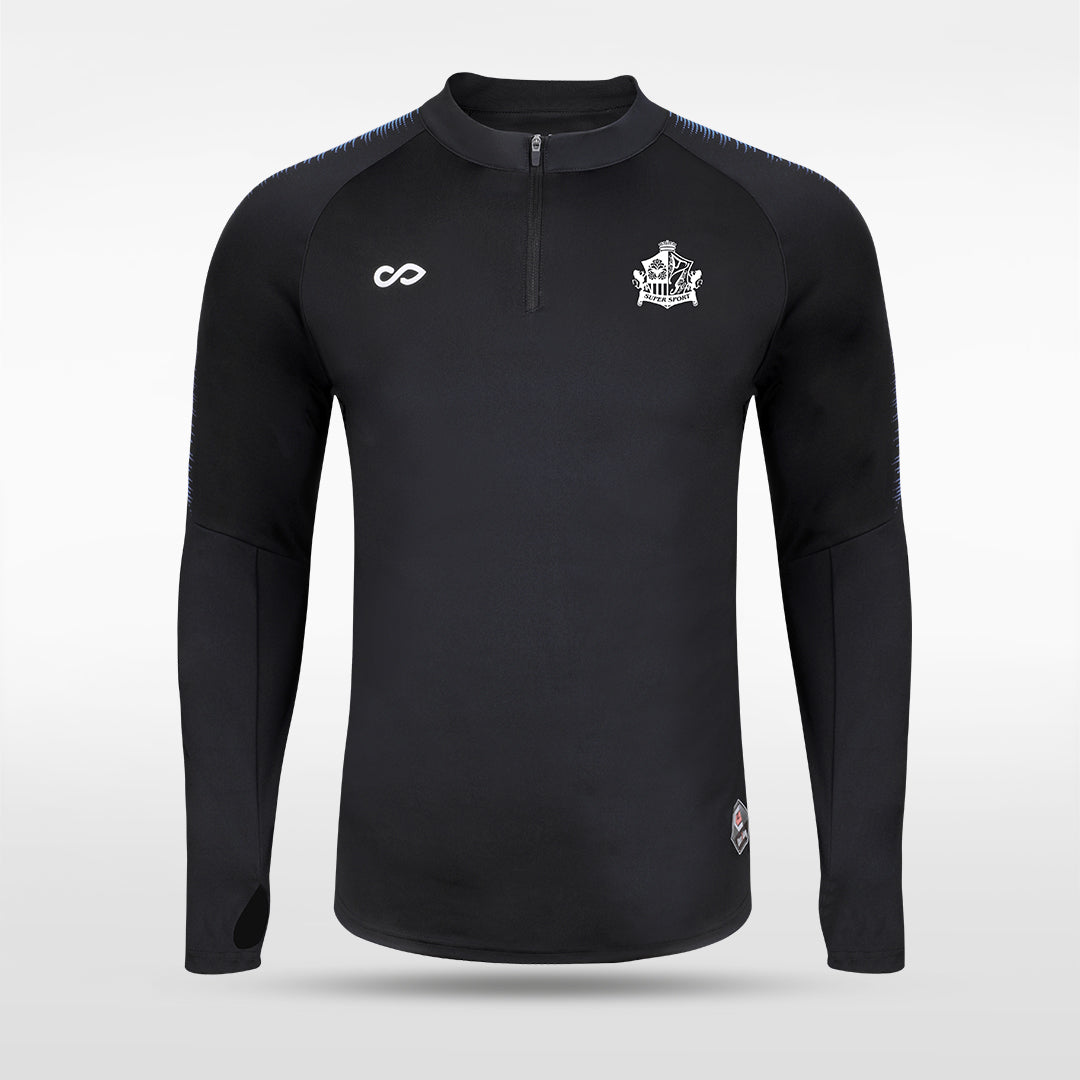Customized Men's 1/4 Zip Jacket AT233ZEZ3 black