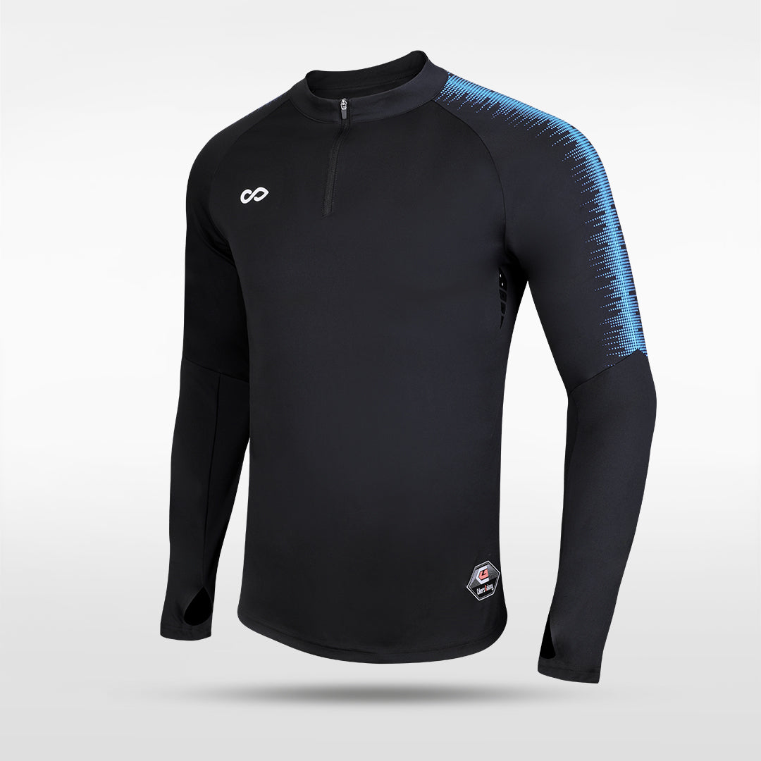 Customized Men's 1/4 Zip Jacket AT233ZEZ3 black