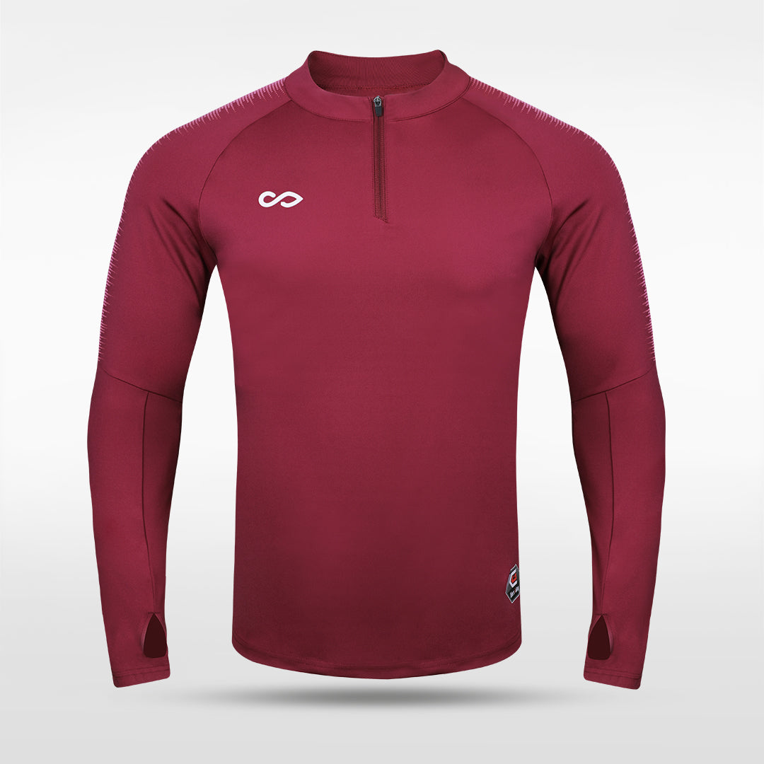 Customized Men's 1/4 Zip Jacket AT233ZEZ3 brown