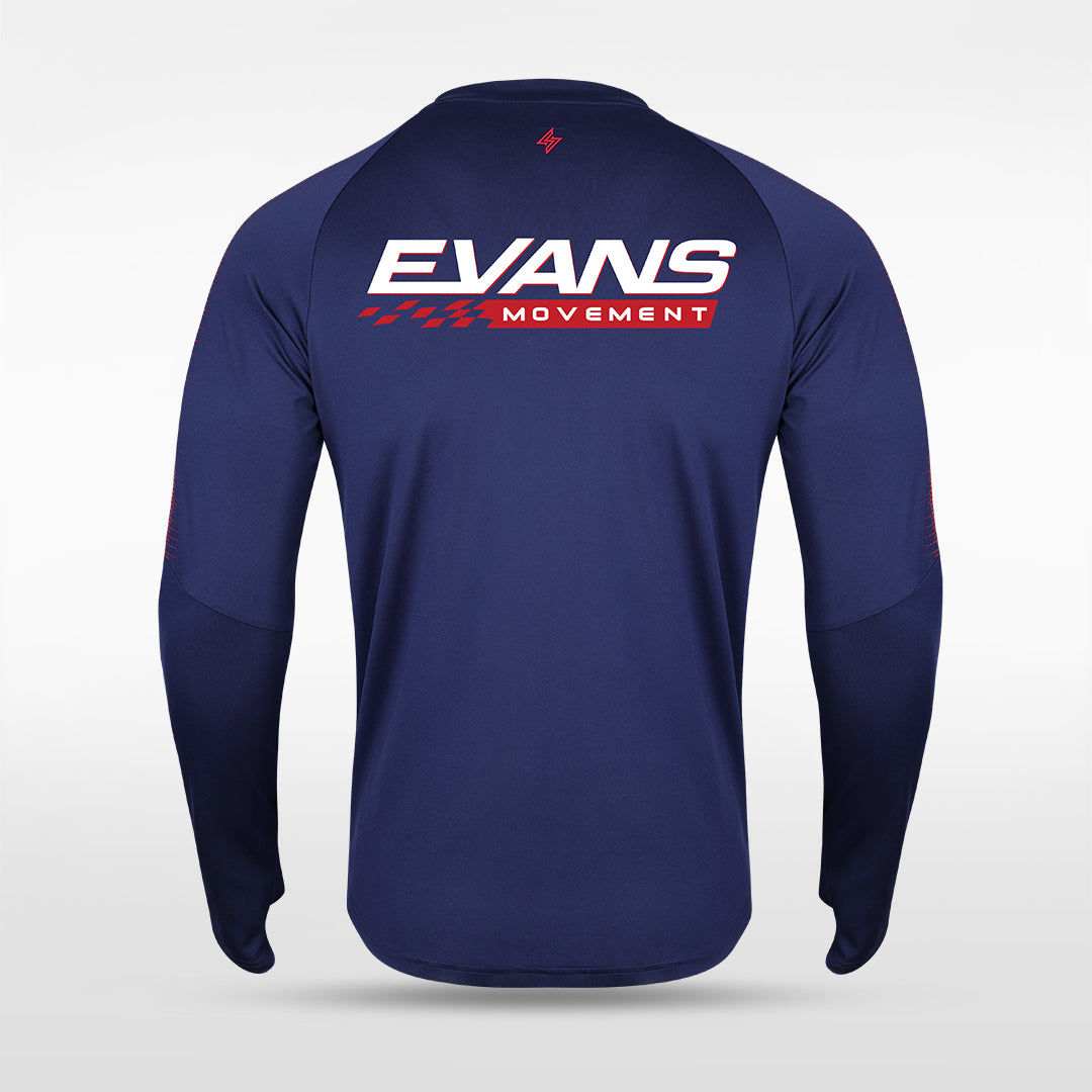 Customized Men's 1/4 Zip Jacket AT233ZEZ3 navy