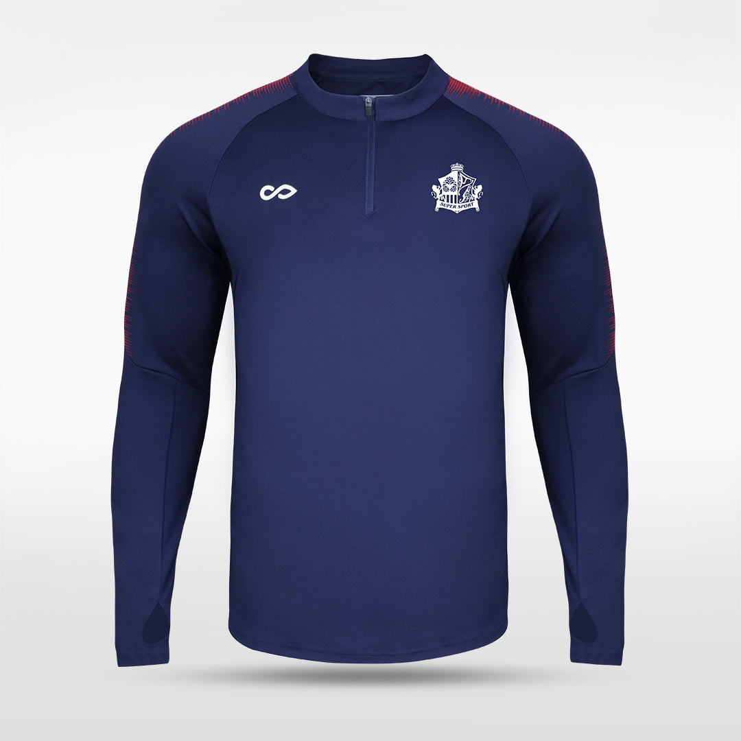 Customized Men's 1/4 Zip Jacket AT233ZEZ3 navy