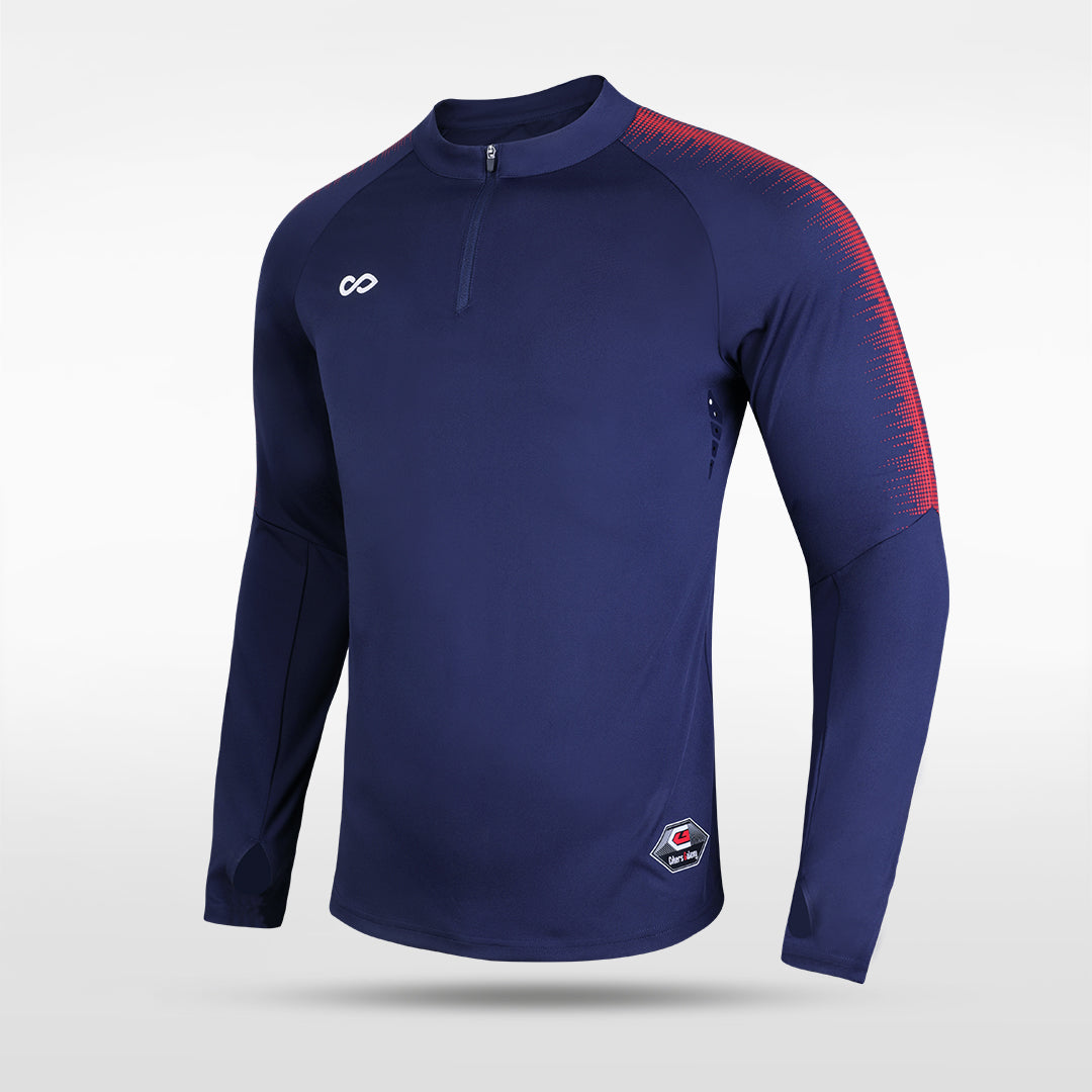 Customized Men's 1/4 Zip Jacket AT233ZEZ3 navy