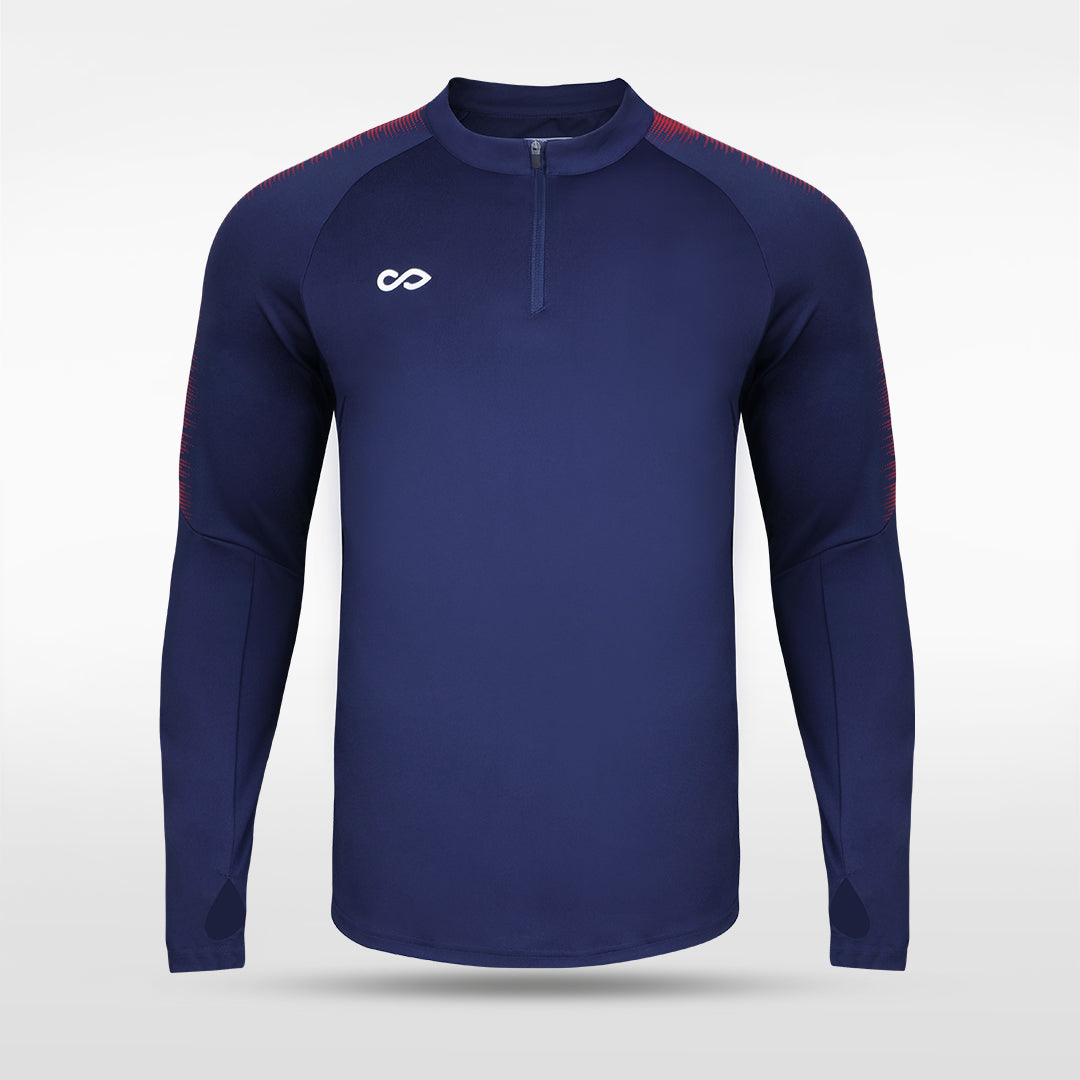 Customized Men's 1/4 Zip Jacket AT233ZEZ3 navy