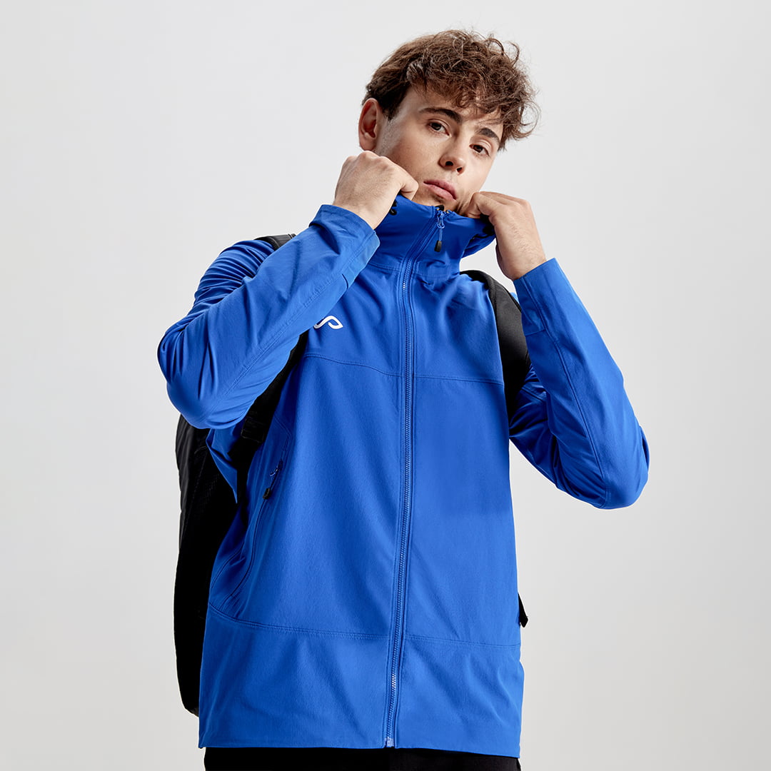 Lightweight Ventara Seamless Bonded Hooded Jacket - AT241GBJJ3 blue