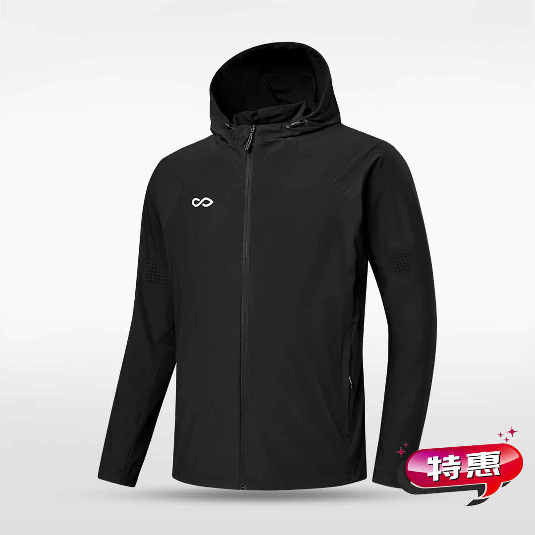 Cogitara Lightweight Woven Windbreaker - AT241ZEGJ3 black