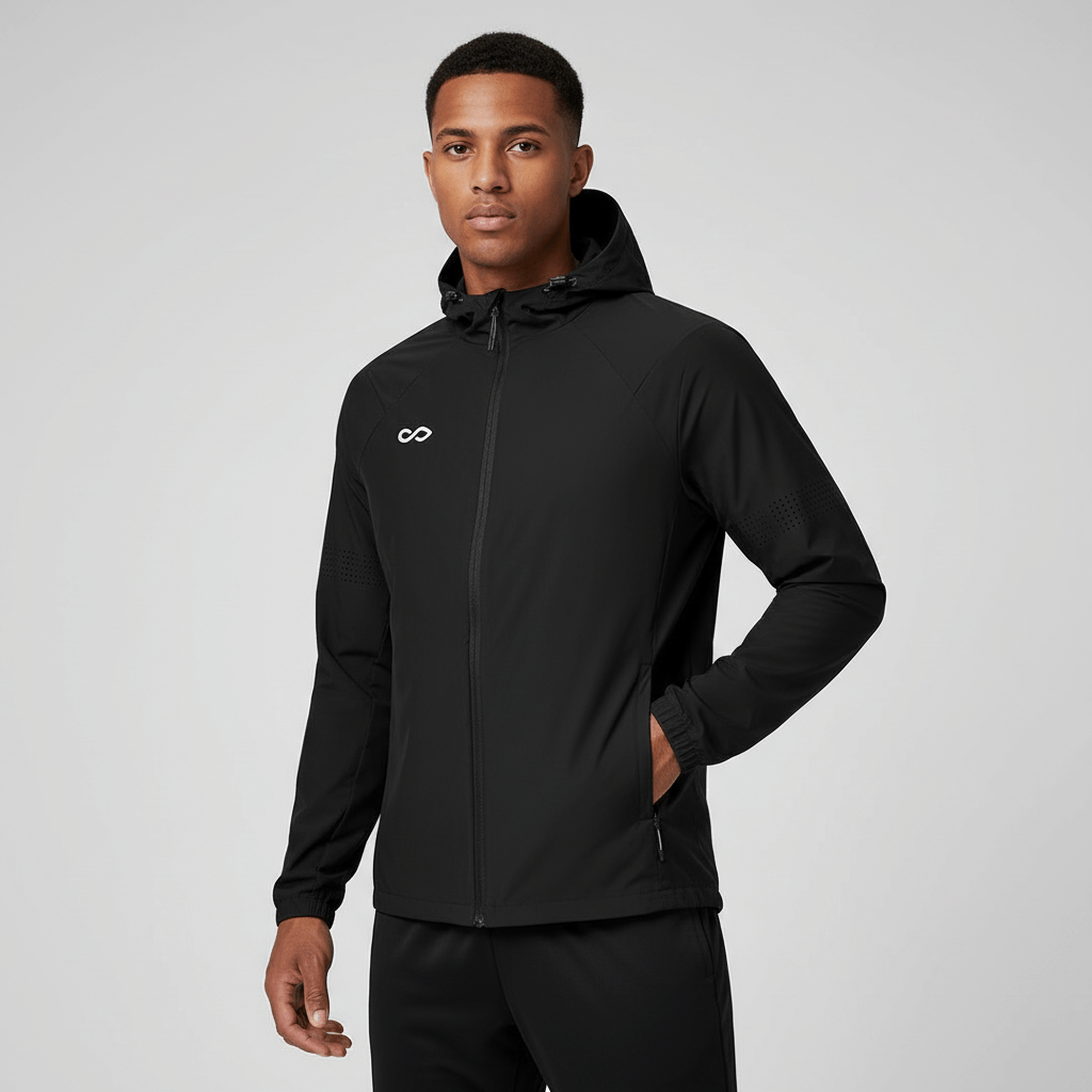 Cogitara Lightweight Woven Windbreaker - AT241ZEGJ3 black