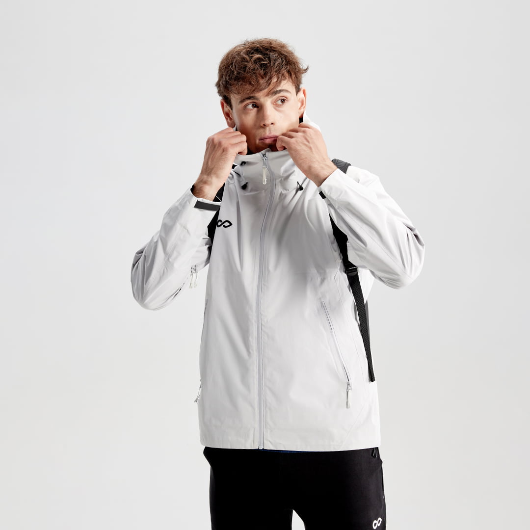 Ventara Seam Bonded Hard Shell Jacket - AT242GBJK3 silver