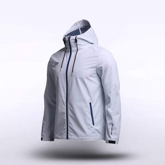 Custom Dragon Vein Youth Windbreaker White Grey